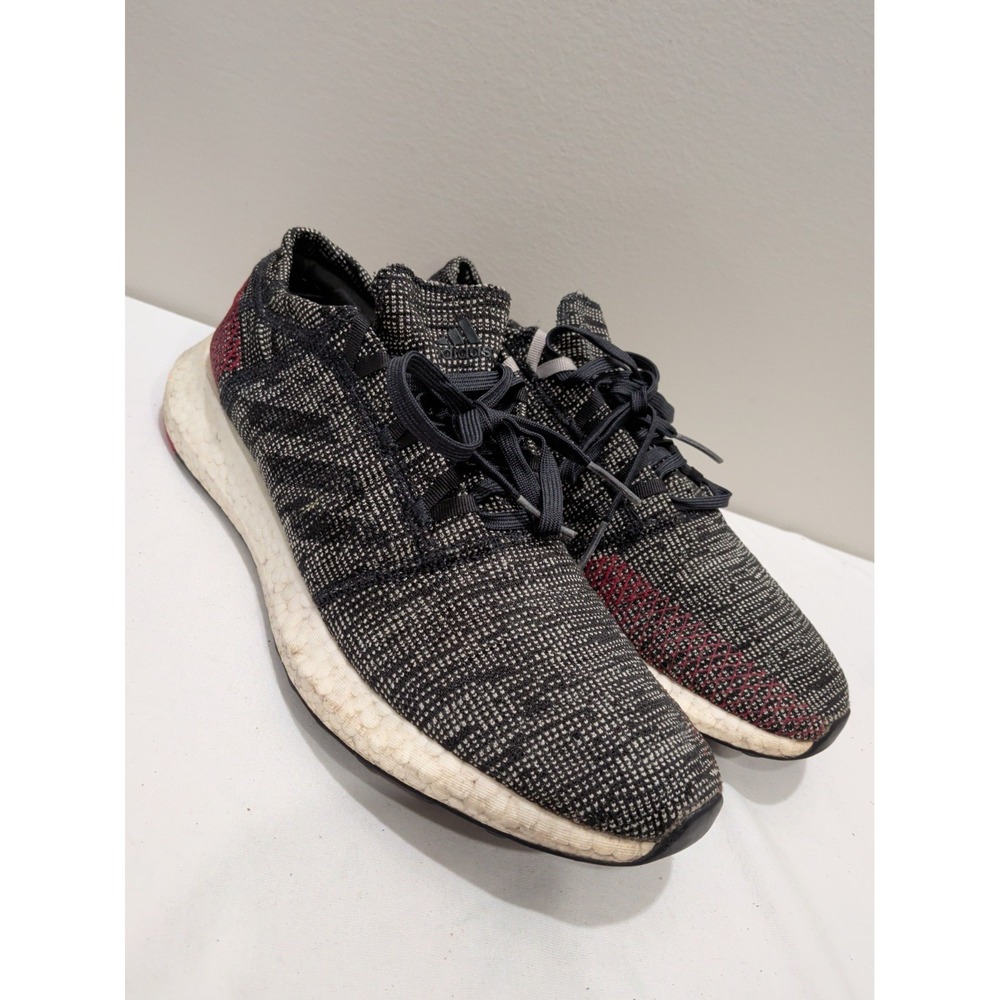 Adidas Pureboost Go Running Shoes Mens 11 Gray Red AH2323 Sneaker